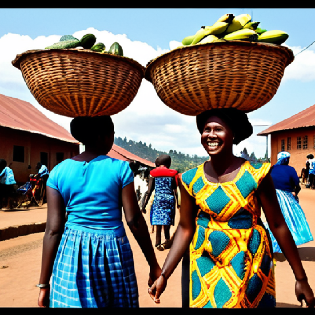 르완다의 주요 언어 - **Prompt 1: Kinyarwanda - The Heartbeat of Rwandan Daily Life**
    A bustling, vibrant open-air mar...