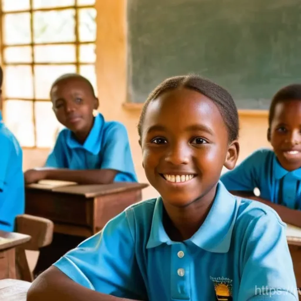 르완다에서의 글로벌 NGO 활동 - **Prompt 1: Hopeful Learning in Rwanda**
"A vibrant and clean classroom scene in rural Rwanda. A...