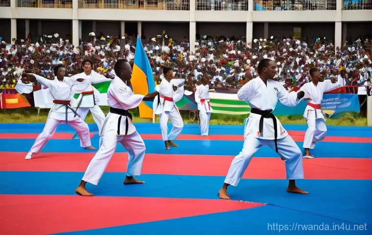 르완다 축제 및 행사 - A vibrant and heartwarming scene depicting a "Goat Bank" initiative in a rural Rwandan village. Inte... 르완다 축제 및 행사 - A vibrant and heartwarming scene depicting a "Goat Bank" initiative in a rural Rwandan village. Inte...
