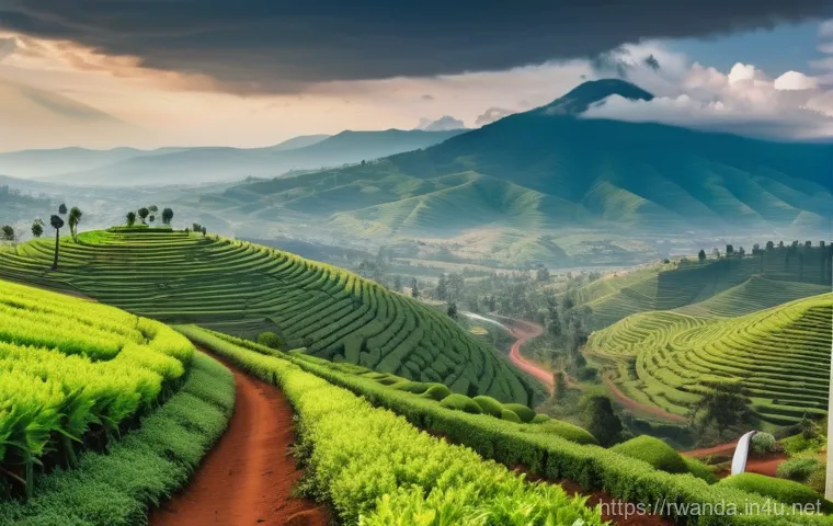 르완다에서의 환율 정보 - A contemporary scene in Kigali, Rwanda, showing a person, possibly a tourist or business traveler, c... 르완다에서의 환율 정보 - A contemporary scene in Kigali, Rwanda, showing a person, possibly a tourist or business traveler, c...