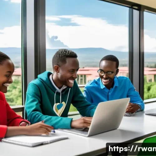 Home 28 르완다 주요 대학 - **Image Prompt 1: "The Heart of African Innovation"**
A vibrant, modern university campus scene ...